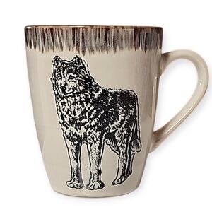 Elama Wolf Dinning Ware Coffee Tea Drinking Cup Mug Set Animal Wildlife Kitchen